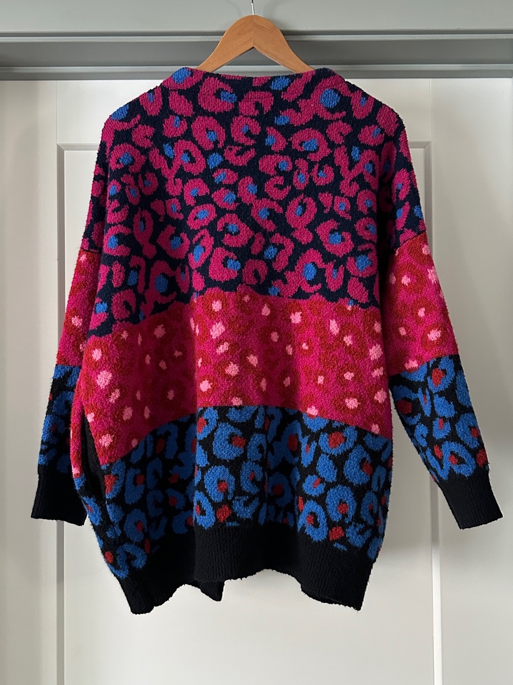 Farm Rio Animal Print Cardigan Multi Color (Blue, Pink, Red) - Picture 3 of 4